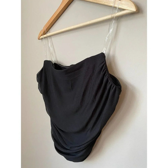 BRAND NEW Steve Madden Women's Size Large Dahlia Corset Boning Zip Up Top Black - Picture 6 of 16